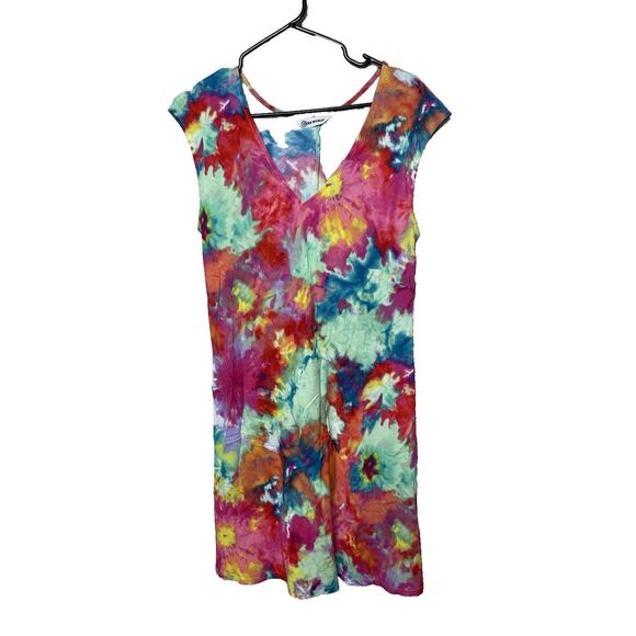 Jams World Dress Women’s Size M Sun Splash Summer Colorful Crinkle Bright - Picture 1 of 8